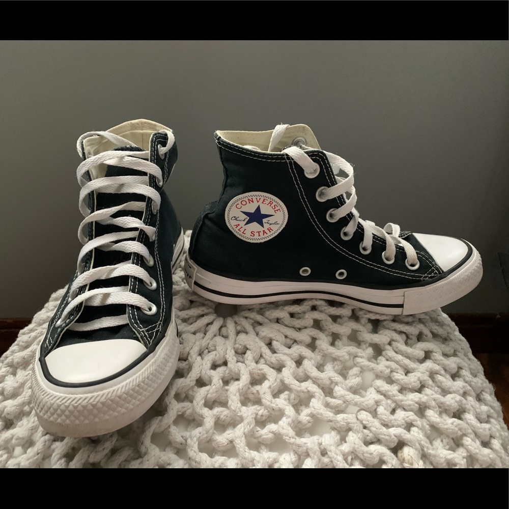 Black high top converse